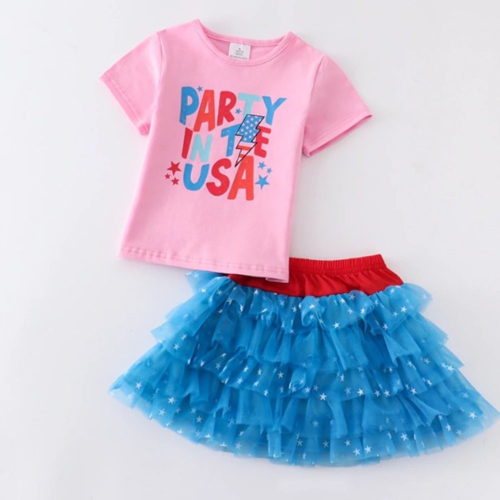 Boutique 4th of July Party in the USA Girls Tutu Skirt Outfit